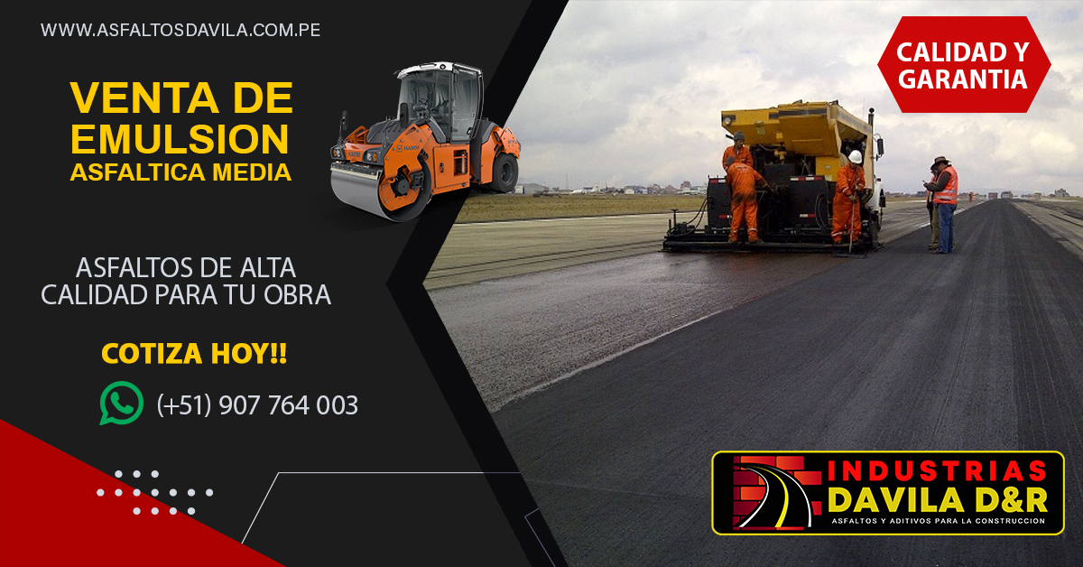 venta de emulsion asfaltica de rotura media