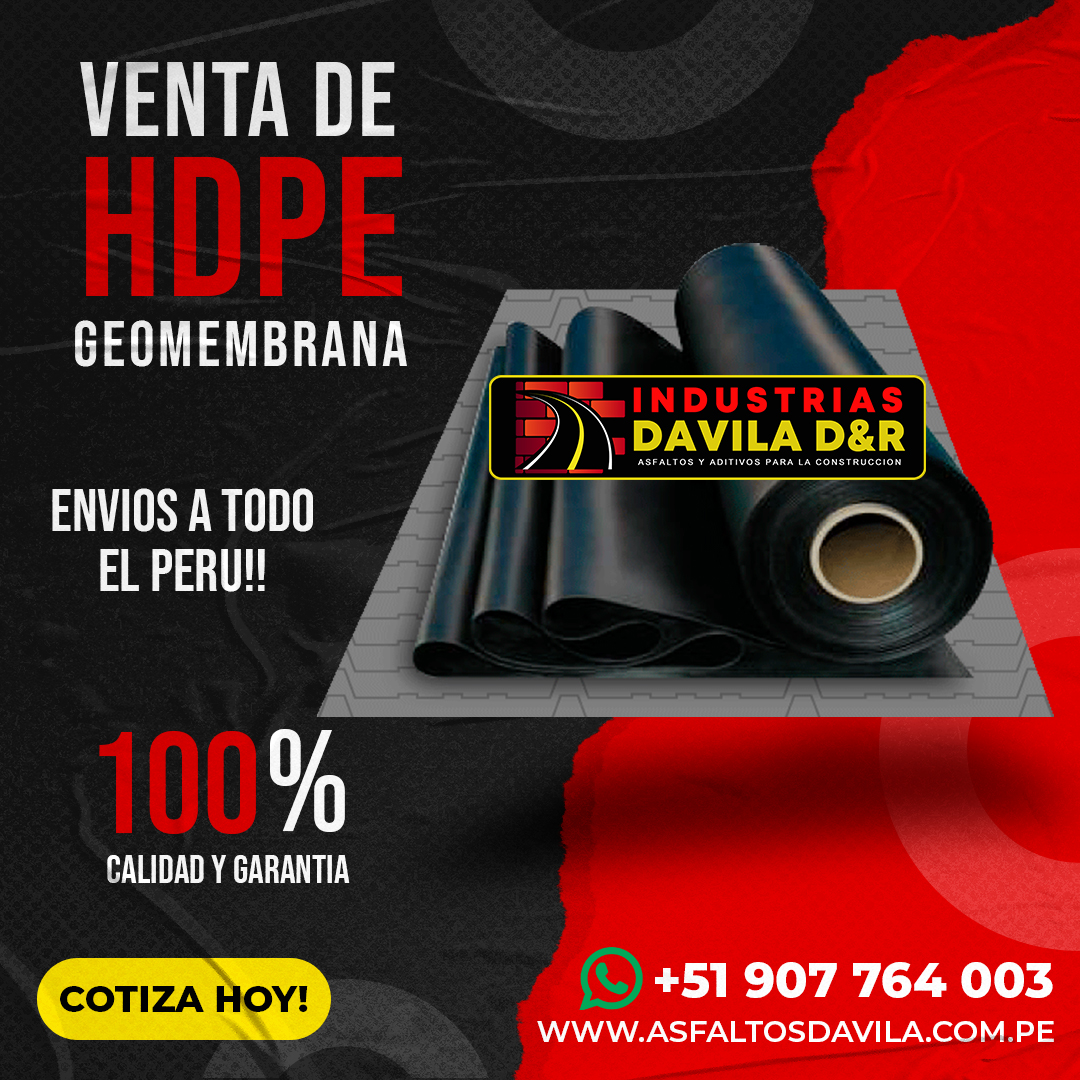 venta de geomembrana de hdpe